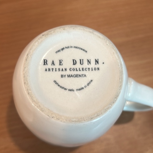 Rae Dunn by Magenta “COFFEE” Cup Polka Dot Band Black Cream. RARE. - Picture 4 of 8